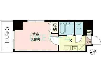 S-FORT船橋ROOTS(1K/7階)の間取り写真