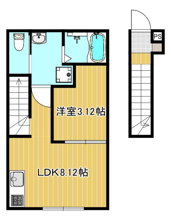 ノルンハウス(1LDK/2階)の間取り写真