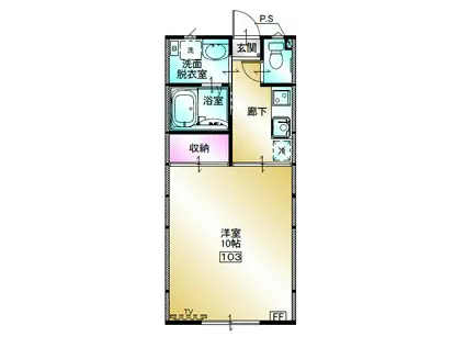 ギャレ ド エスト(1K/1階)の間取り写真