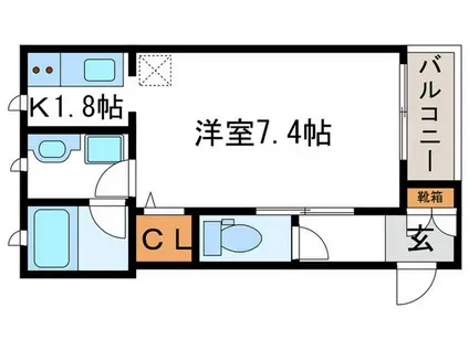 シャーメゾン月(1K/2階)の間取り写真