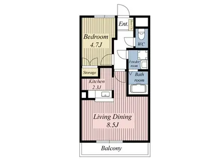 チュラ・ハウスII(1LDK/2階)の間取り写真