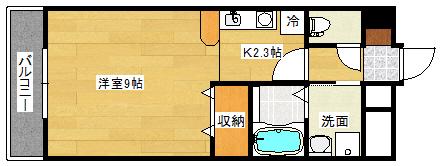 ル・アーブル宇品(ワンルーム/2階)の間取り写真
