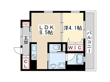 JPノイエ吹田垂水(1LDK/3階)の間取り写真