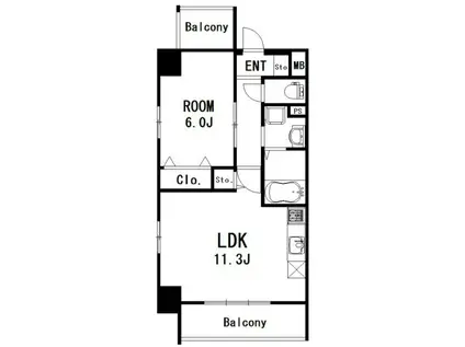 FAMILLE桜上水 ファミーユ桜上水(1LDK/7階)の間取り写真