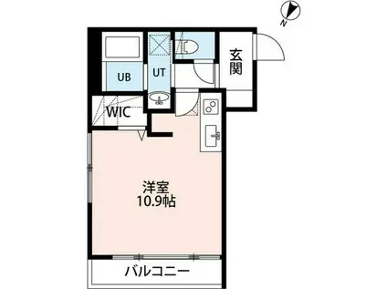 レジーナ二十四軒(1K/3階)の間取り写真