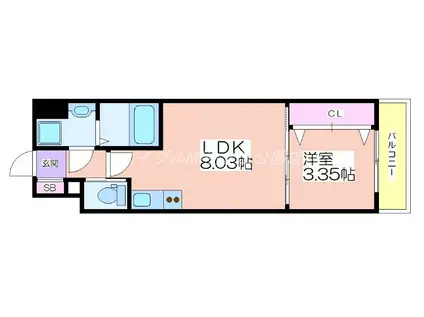 FDS AERAS VIM(1LDK/2階)の間取り写真