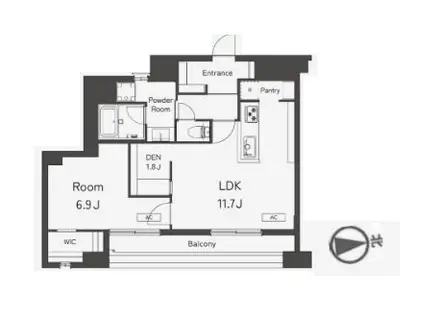 GRACE蔵前(1LDK/8階)の間取り写真