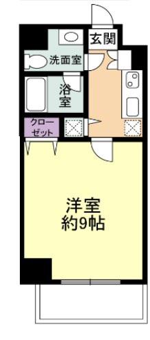 エスポワール本八幡(1K/5階)の間取り写真
