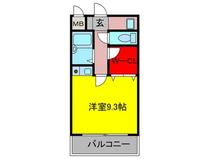 カサモラーダ船場(ワンルーム/2階)の間取り写真