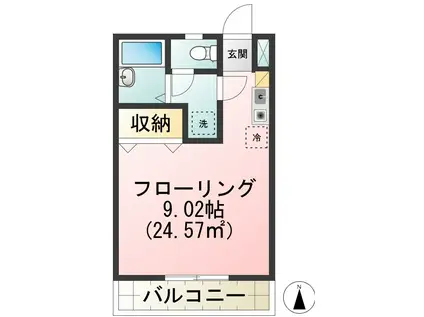 オーチャードガーデンズ(ワンルーム/2階)の間取り写真