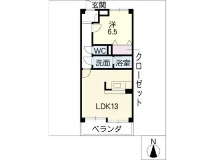 アートヒルズ高社(1LDK/1階)の間取り写真