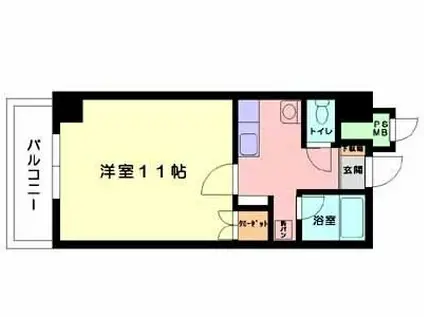ピュアハイム(1K/5階)の間取り写真