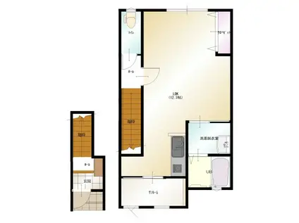 D-BOX馬替(ワンルーム/2階)の間取り写真