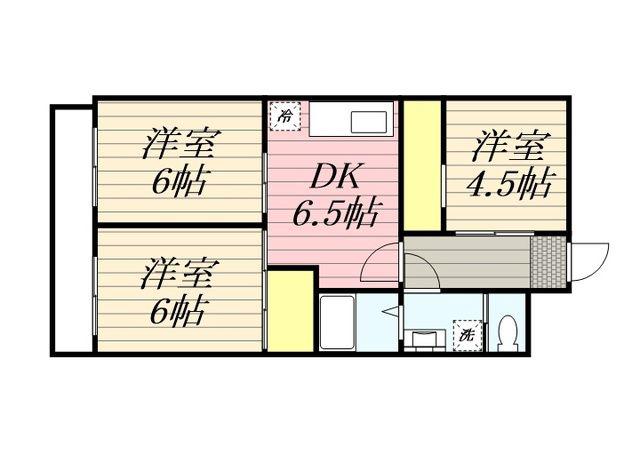 リアライズ浜松(3DK/7階)の間取り写真