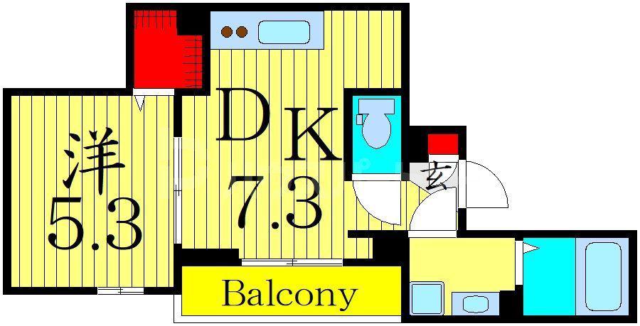アヴァンス東日暮里(1DK/2階)の間取り写真
