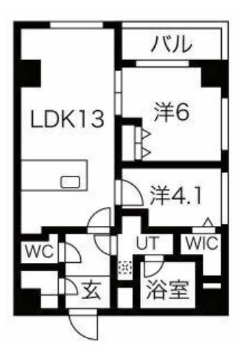 スパシエ新板橋(2LDK/14階)の間取り写真
