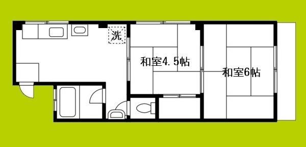 古田産業昭和ビル(2DK/3階)の間取り写真
