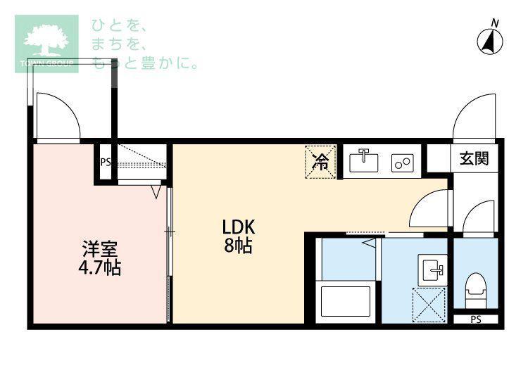つばめハウス市川(1LDK/3階)の間取り写真