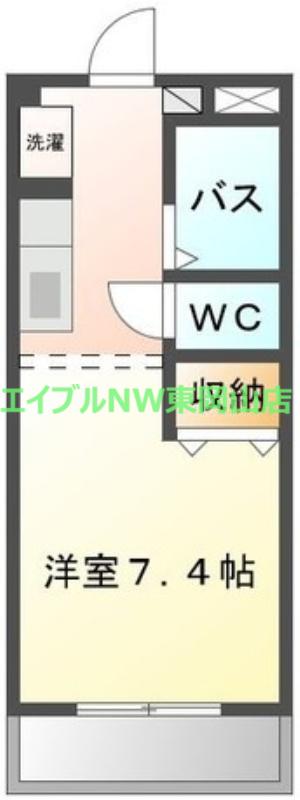 コンフォース(1K/1階)の間取り写真