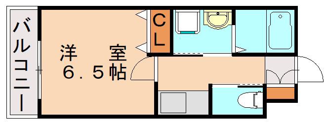 内野1丁目AP(1K/2階)の間取り写真
