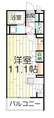 レオネクスト和(ワンルーム/1階)の間取り写真