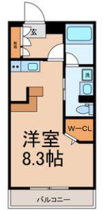 ZCO並木ビル2ND(ワンルーム/3階)の間取り写真