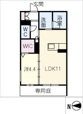 プレシャスレジデンス丸の内(1LDK/1階)の間取り写真