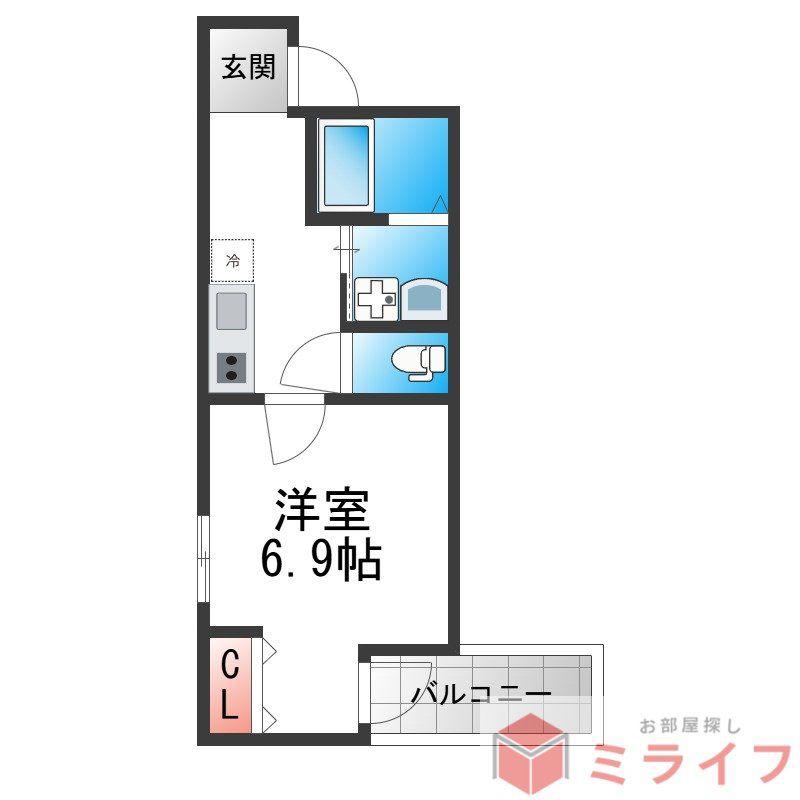 フジパレス今川駅東III番館(1K/1階)の間取り写真