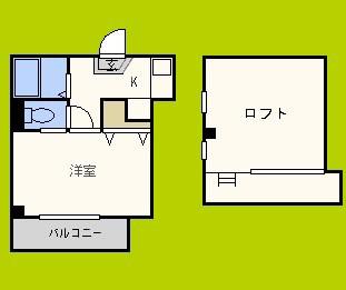 PAFFしまや(1K/3階)の間取り写真