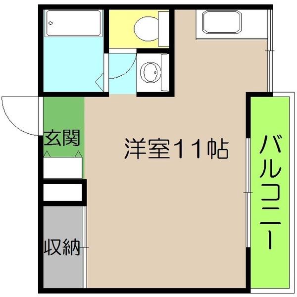 サラーレ新町(ワンルーム/2階)の間取り写真