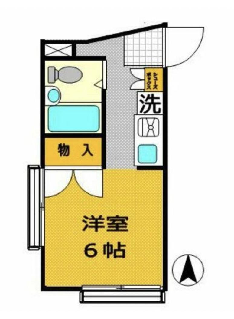 西戸部ダイヤモンドパレス(ワンルーム/3階)の間取り写真