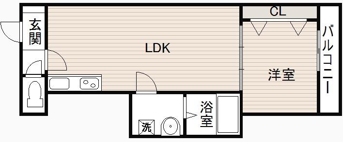 FSTYLE浜寺石津町西3号館エフプラススタイルハマデライシズチョ(1LDK/2階)の間取り写真