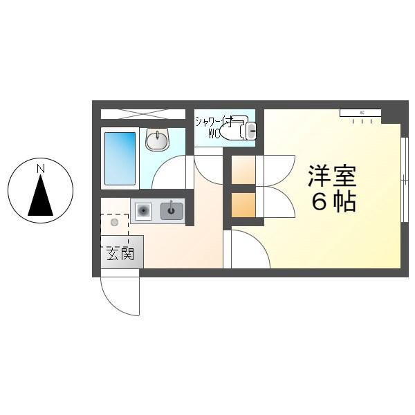 房山ビル(1K/3階)の間取り写真