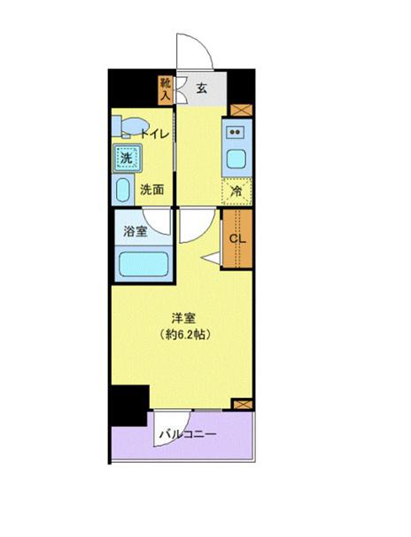 ステージグランデ本千葉(1K/3階)の間取り写真