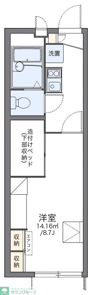 レオパレスさくら(1K/1階)の間取り写真