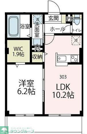 リ・ブラン(1LDK/2階)の間取り写真