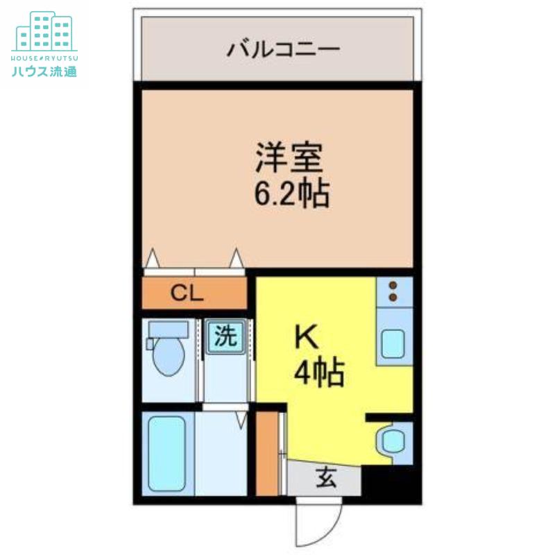 RESIDENCE西山(1K/1階)の間取り写真