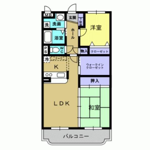 サンライズK(2SLDK/3階)の間取り写真
