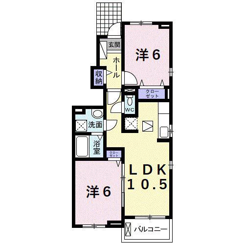 コートベルフィオーレ(2LDK/1階)の間取り写真