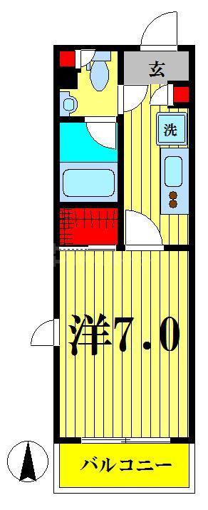 PRIME FORESHITA(1K/3階)の間取り写真