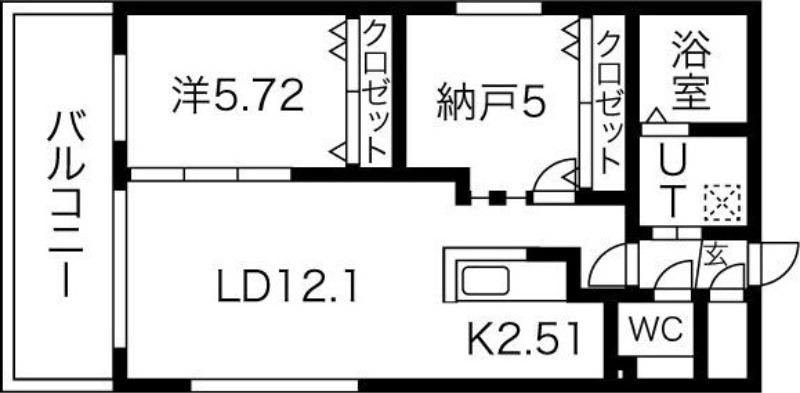 フォレストヒルズN36(2LDK/4階)の間取り写真