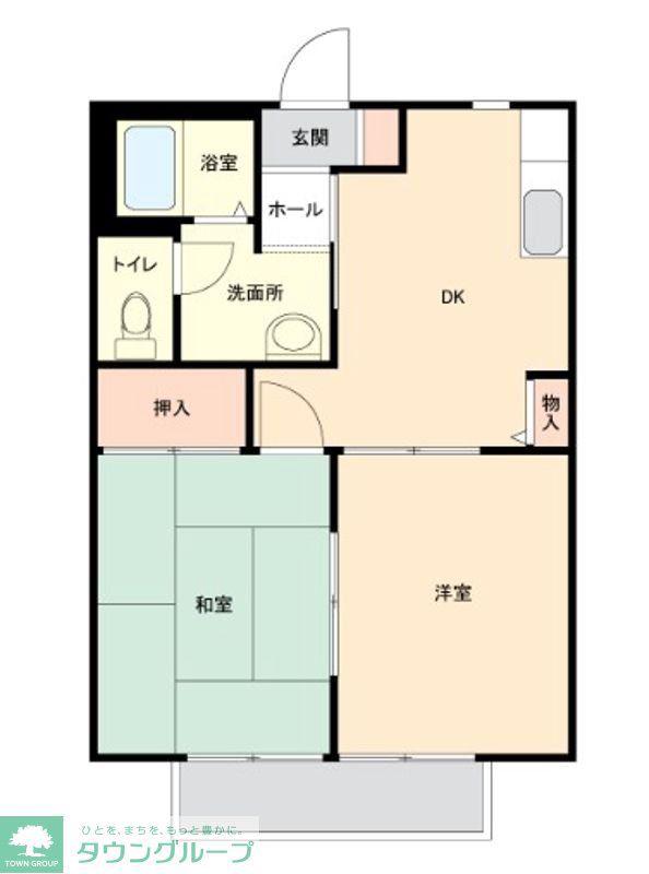 EQUINOX 97(2DK/2階)の間取り写真