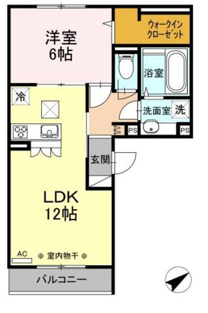 クレシェンテ(1LDK/3階)の間取り写真