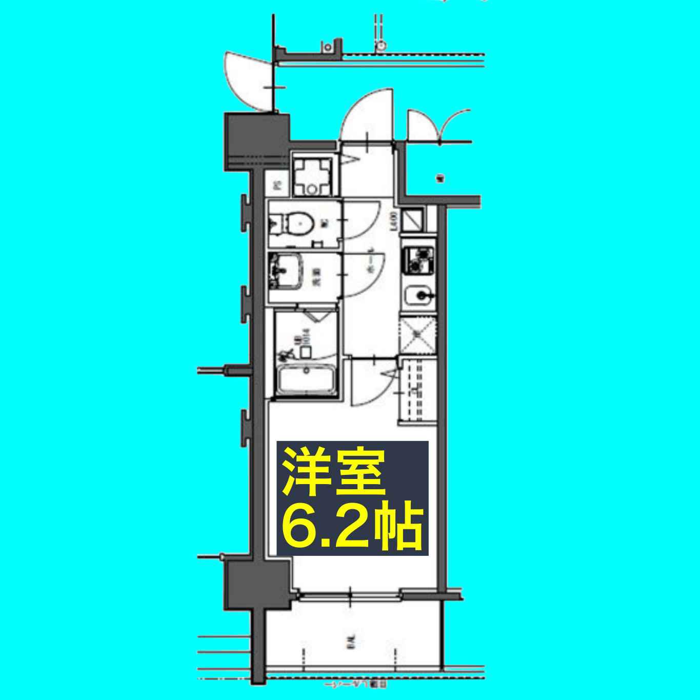 S-RESIDENCE神宮西駅前ASCENT(1K/5階)の間取り写真