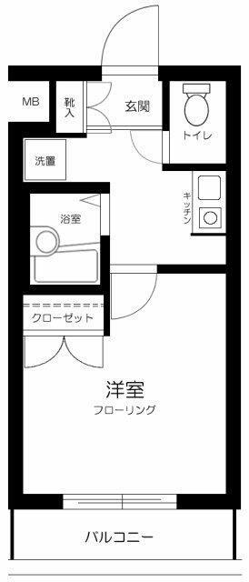 ヴェルト池袋(1K/11階)の間取り写真