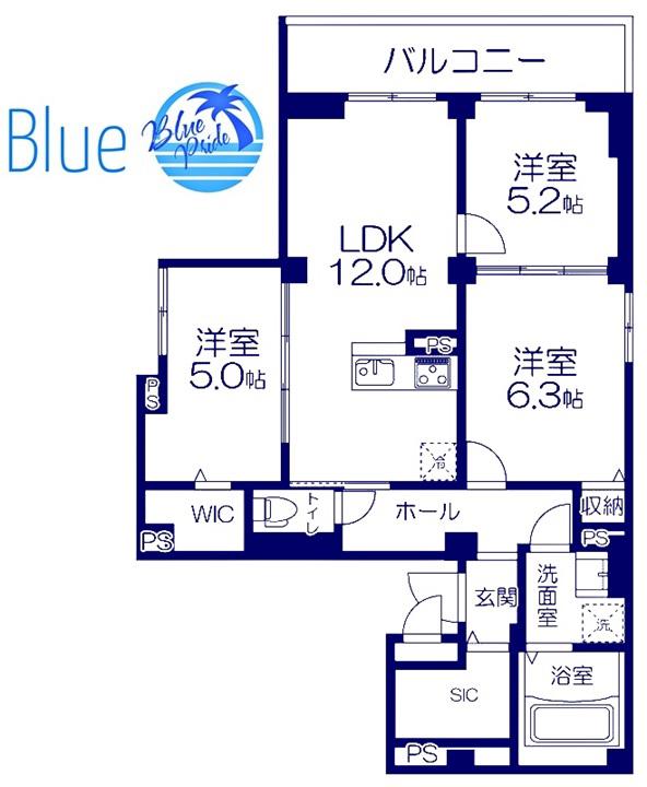 MAISON FUTABA(3LDK/1階)の間取り写真