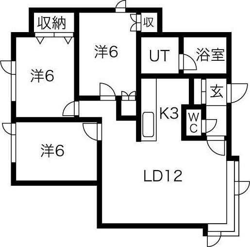アドバンス97(3LDK/2階)の間取り写真