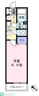 QUEUE DE CHIEN 1ER(1K/2階)の間取り写真