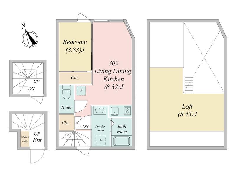 GRANDE HOUSE 梅島(1LDK/3階)の間取り写真