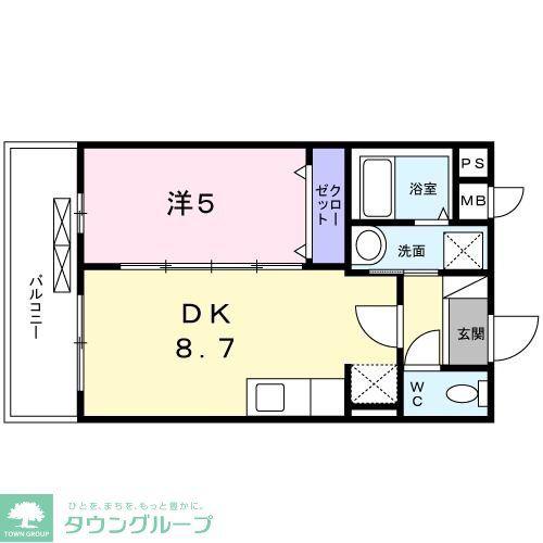 クレインズコート(1LDK/3階)の間取り写真